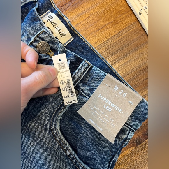 Madewell Women's Blue Flare & Wide Leg Jeans - Picture 14 of 16